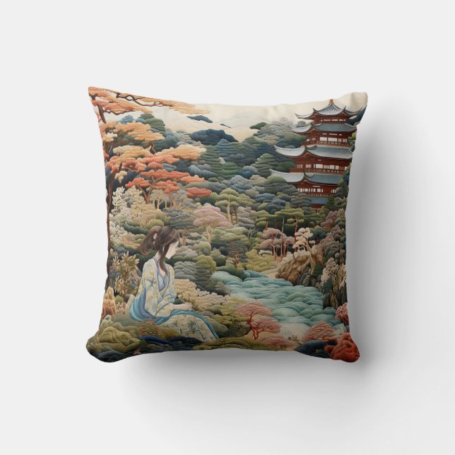 Japanese Tapestry Art – Japanese Tapestry Art  Cushion (Front)