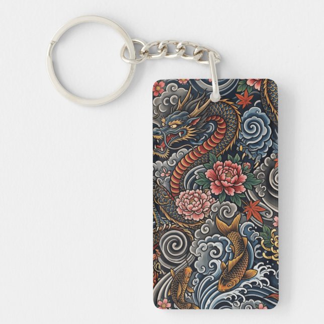 Japanese tattoo art key ring (Front)