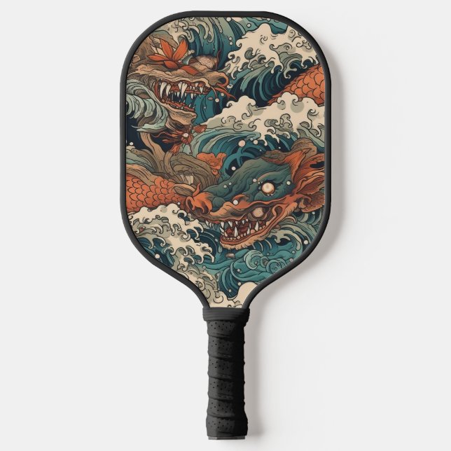 Japanese Tattoo Art Pickleball Paddle (Front)
