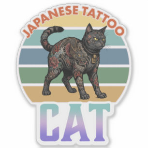 Japanese tattoo cat -irezumi-