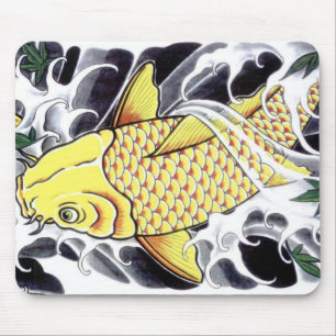 Japanese Tattoo Koi Fish Design Mouse Mat