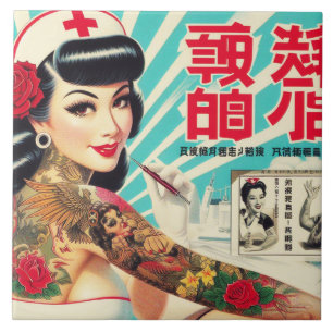 Japanese Tattoo Nurse Tile