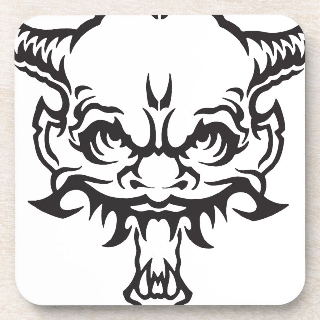 Japanese Tattoo Oni Demon Coaster (Front)