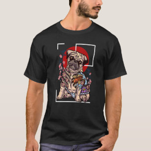 Japanese Tattoo Pug Dog Lover of Pug Yakuza style  T-Shirt
