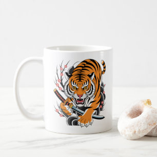 Japanese Tattoo Tiger Mug – Fierce Orange Tiger