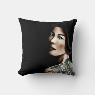 Japanese tattooed woman cushion