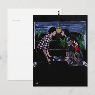 Japanese Tea Ceremony Painting by Alfred Fox Postcard