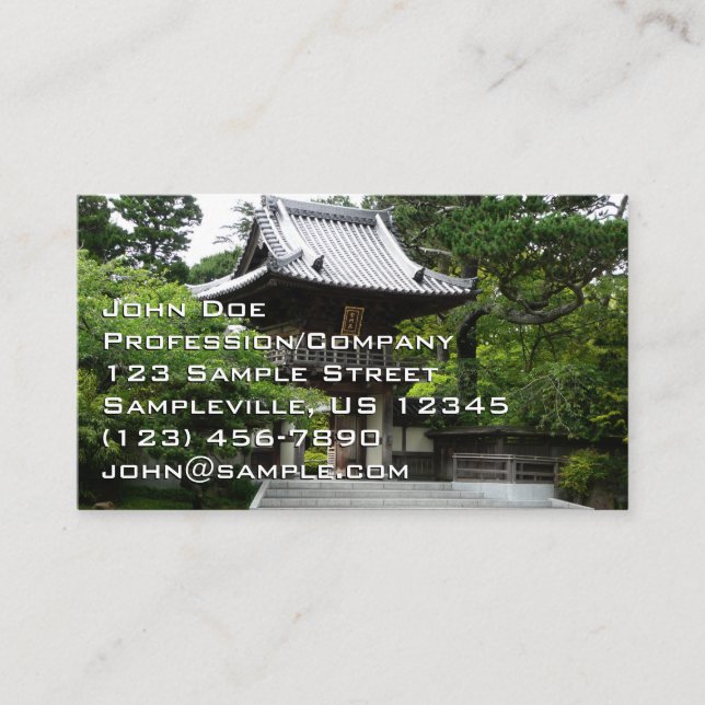 Japanese Tea Garden in San Francisco Business Card (Front)