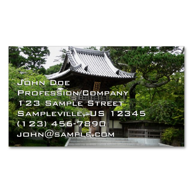 Japanese Tea Garden in San Francisco Magnetic Business Card (Front)