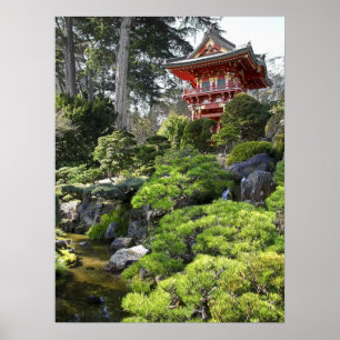 Japanese Tea Garden Pagoda - San Francisco Poster