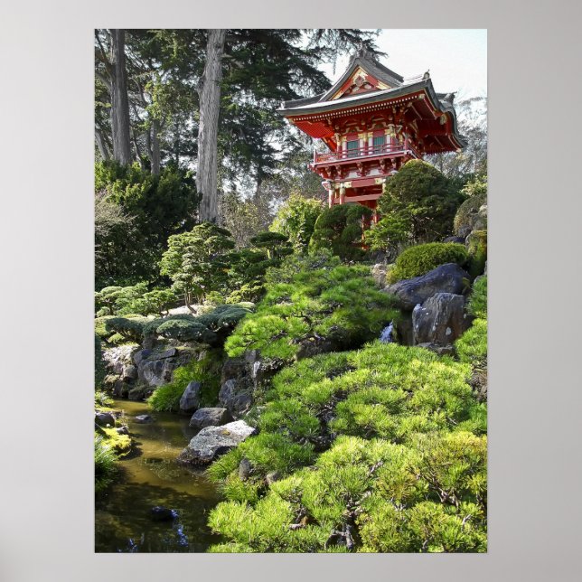 Japanese Tea Garden Pagoda - San Francisco Poster (Front)