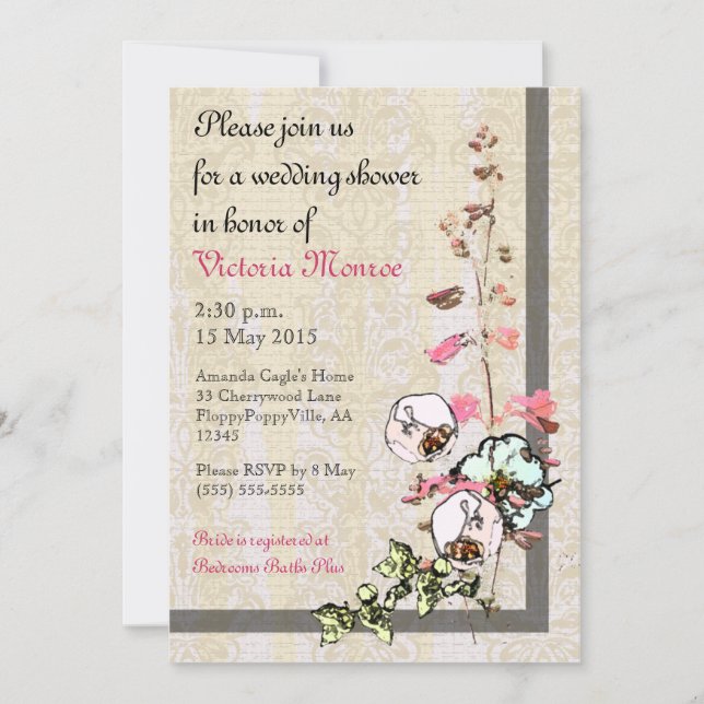Japanese Tea Garden Wedding or Shower - Invitation (Front)