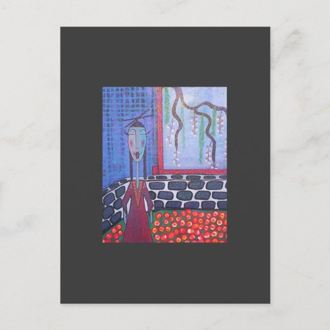 japanese tea lady postcard (Front)