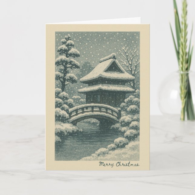 Japanese Temple - Christmas Card (Front)