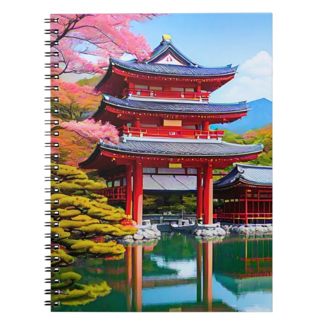 Japanese Temple  Notebook (Front)