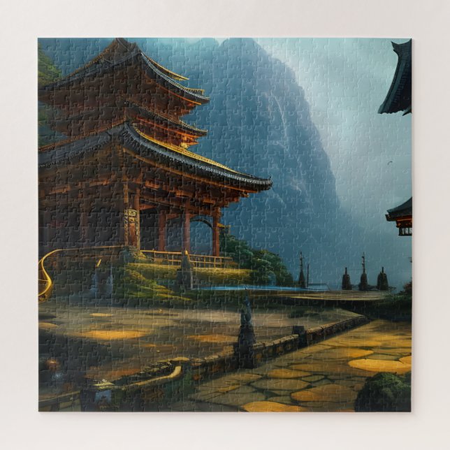 japanese temple painting  jigsaw puzzle (Vertical)