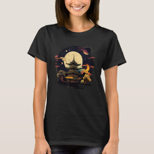Japanese Temple Tokyo Asian Inspired Retro Japan 4 T-Shirt