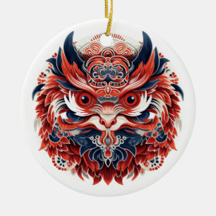 Japanese Tengu Ceramic Tree Decoration