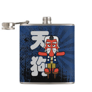 Japanese Tengu Yokai Monster Hip Flask