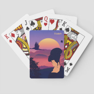 Japanese Theme Geisha Tree And Rising Sun Cards