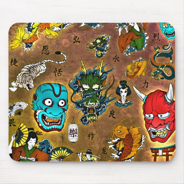 Japanese Theme Mouse Mat (Front)