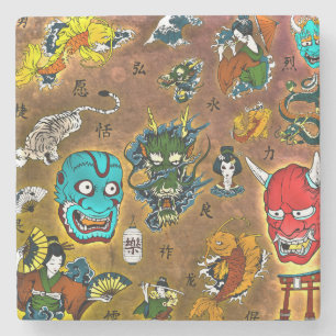 Japanese Theme Stone Coaster