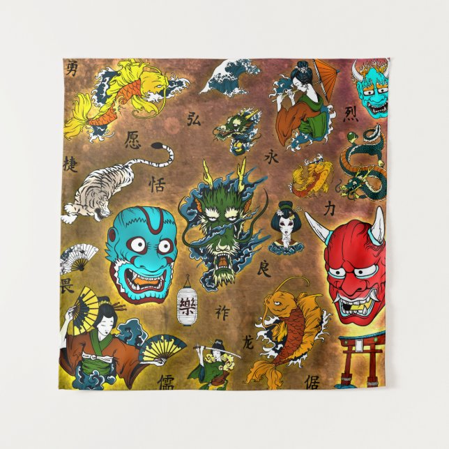 Japanese Theme Tapestry (Front)