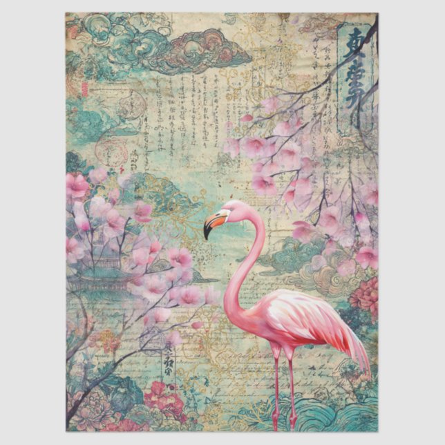 Japanese Themed Decoupage Crafting  Tissue Paper (Front)