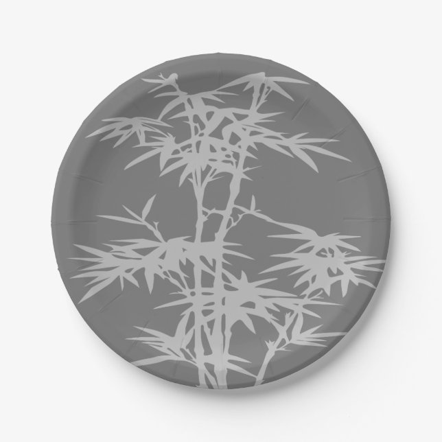 Japanese themed dinner party with bamboo art paper plate (Front)