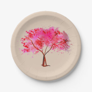 Japanese themed dinner party with Cherry Blossom Paper Plate