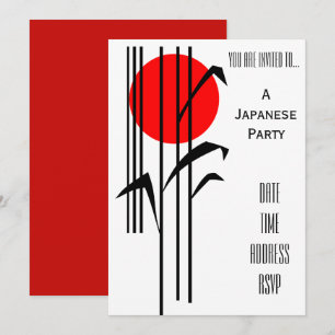 Japanese themed Japan party Invitation