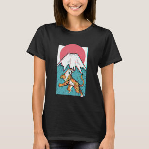 Japanese Tiger Aesthetic Japan Mt Fuji Fujiyama Su T-Shirt