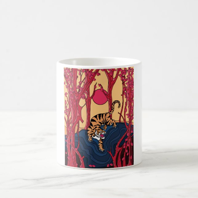 Japanese Tiger Coffee Mug (Center)