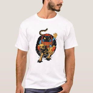 Japanese Tiger Lucky Daruma Doll Japanese Traditio T-Shirt
