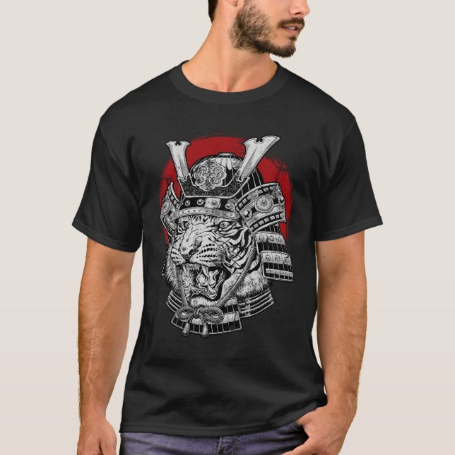 Japanese Tiger Samurai T-Shirt (Front)