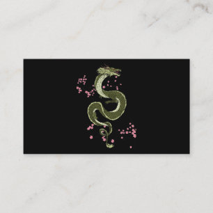 Japanese Tokyo Dragon Asian retro 80’s style 3 Business Card