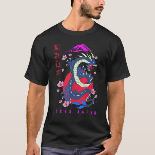 Japanese Tokyo Dragon Asian Retro 80u2019s Style 1 T-Shirt