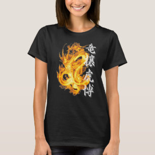 Japanese Tokyo dragon Asian Tiger Yojijukugo 4 Kan T-Shirt