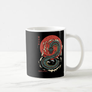 Japanese Tokyo Dragon Asian Vintage Tattoo Neon Re Coffee Mug