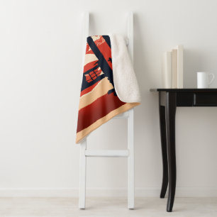 Japanese Torii Gate Sunset Throw Blanket: Romantic