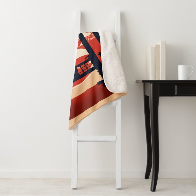 Japanese Torii Gate Sunset Throw Blanket: Romantic (In Situ)