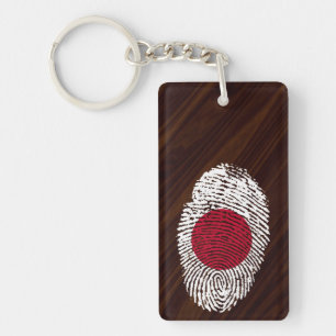 Japanese touch fingerprint flag key ring