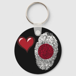 Japanese touch fingerprint flag key ring