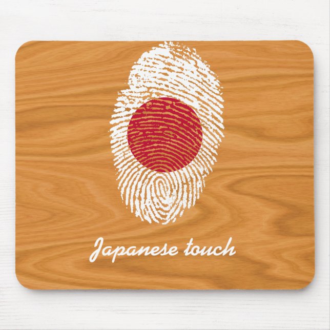 Japanese touch fingerprint flag mouse mat (Front)
