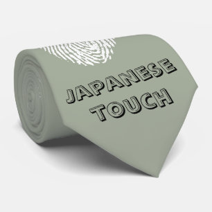 Japanese touch fingerprint flag tie