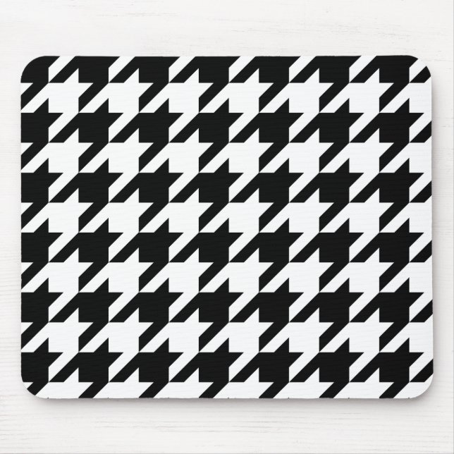 Japanese Traditional Design3 -CHIDORI- Black&White Mouse Mat (Front)