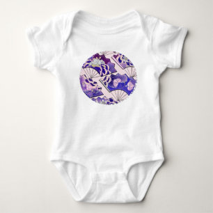 Japanese Traditional Fans Baby Bodysuit