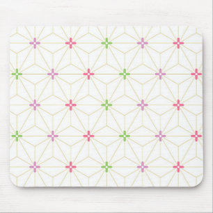 Japanese traditional pattern hemp leaf pattern Jap Mouse Mat