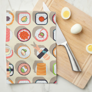 Japanese Traditional Sashiko Pattern Print Tea Towel