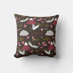 Japanese traditional seamless doodle pattern with  cushion